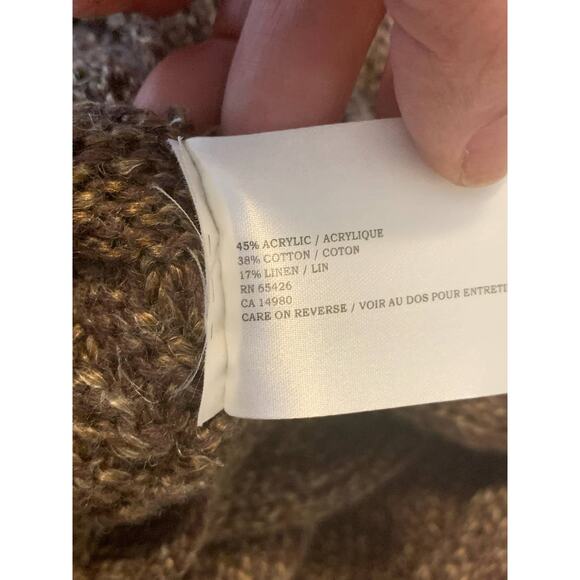 David Brooks brown zippered knit sweater jacket size M - Picture 4 of 11